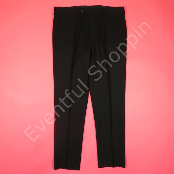 Brooks Brothers Suit Mens 46 Tall Black Flannel Wool Half Lined Bespoke - Picture 10 of 15